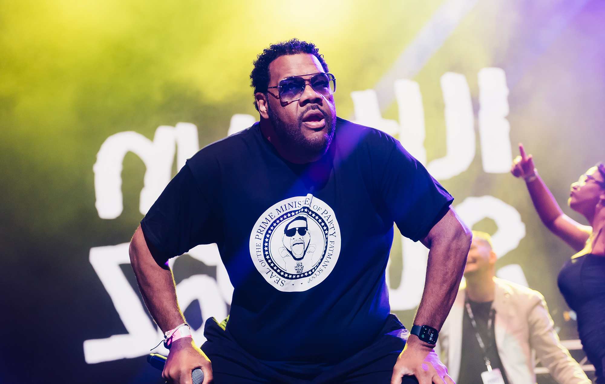 Fatman Scoop performing during Fridayz Live ’23 at Rod Laver Arena on November 10, 2023 in Melbourne, Australia, photo by Naomi Rahim/WireImage via Getty Images