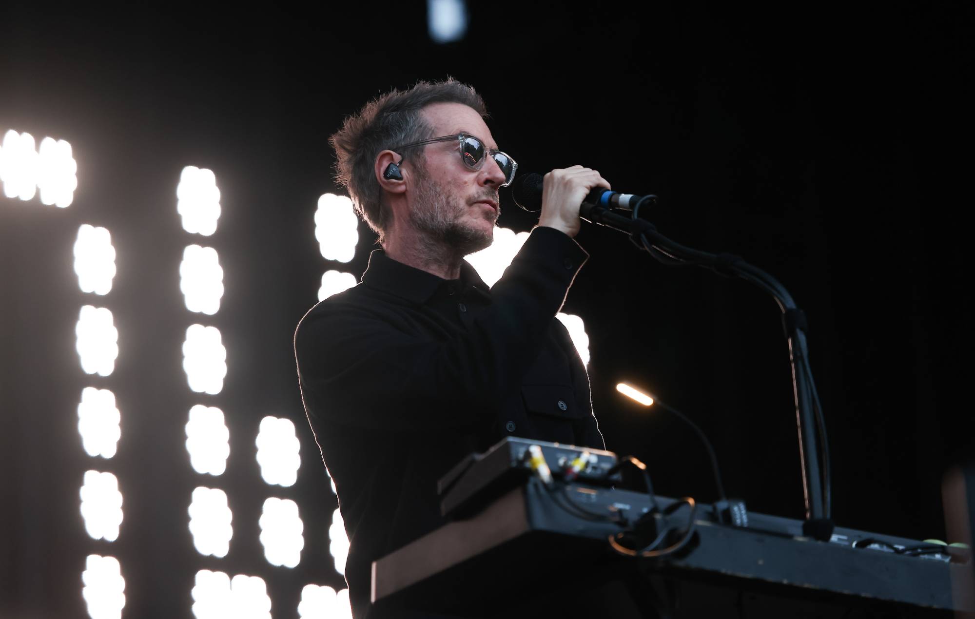 Robert Del Naja of Massive Attack performs on stage at Rosendal Garden Party 2024 on June 15, 2024 in Stockholm, Sweden. (Photo by Iwi Onodera/Redferns)