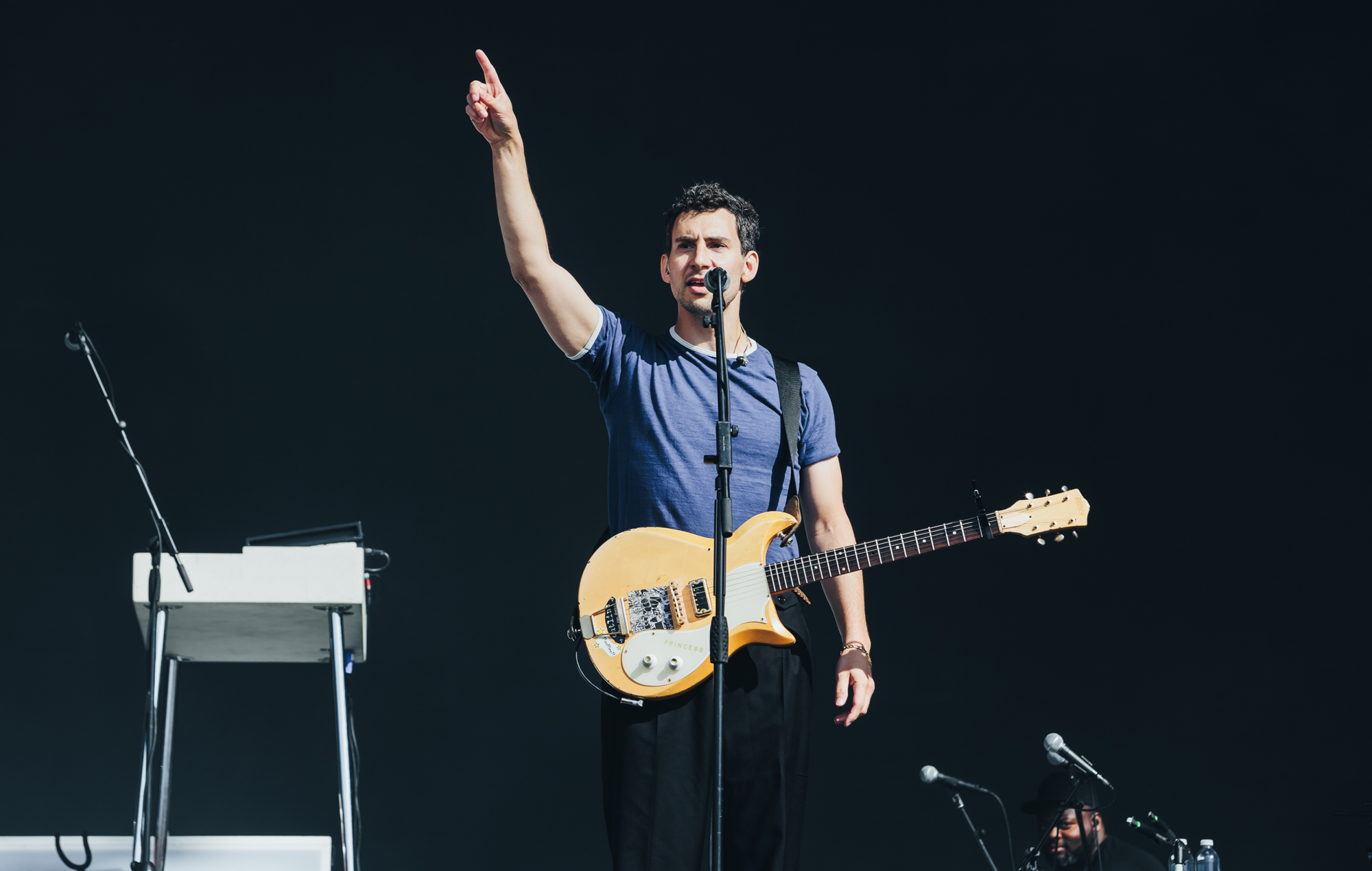 Bleachers' Jack Antonoff live at Reading 2024. Credit: Andy Ford for NME